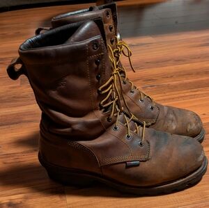 Redwing Logger Steel toe Brown Leather Work Boots